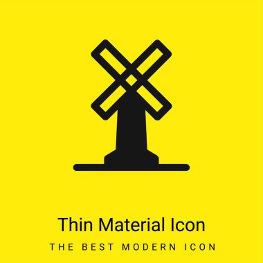 Big Windmill minimal bright yellow material icon clipart