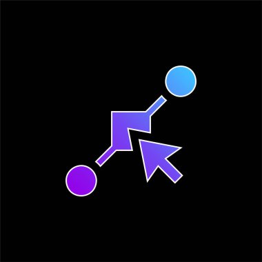 Çapa Noktası mavi gradyan vektör simgesi