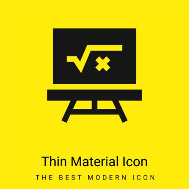 Karatahta en az parlak sarı madde simgesi