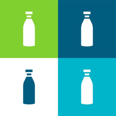 Şişe Düz 4 renk en küçük simge kümesi