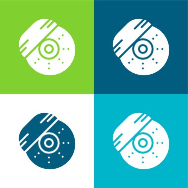 Düz Düz 4 renk simgesi setini kır