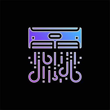 Klima mavi eğimli vektör simgesi