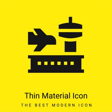 Havaalanı minimal parlak sarı malzeme simgesi
