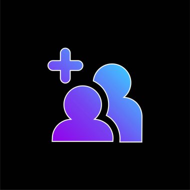 Arkadaş mavi gradyan vektör simgesi ekle