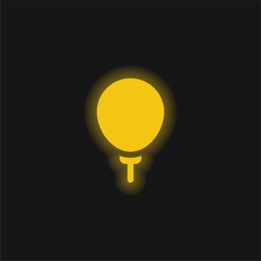 Balon sarısı parlak neon simgesi