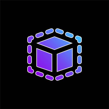 3d Mavi Gradyan vektör simgesi modelleniyor