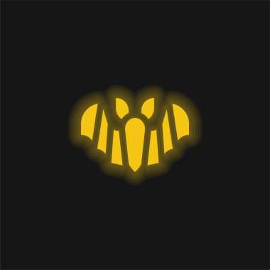 Yarasa sarısı parlak neon simgesi