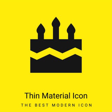 Doğum günü pastası Asgari düzeyde parlak sarı malzeme simgesi