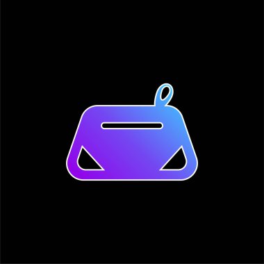 Güzellik uzmanı mavi eğimli vektör simgesi