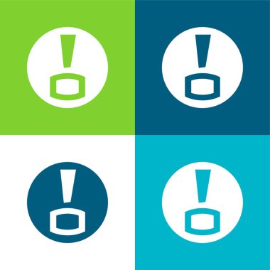 Bitacoras Logosu Düz 4 renk simgesi seti