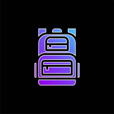 Sırt çantası mavi gradyan vektör simgesi