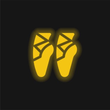 Bale ayakkabıları sarı parlak neon ikon
