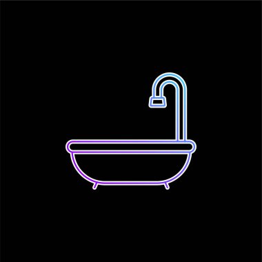 Küvet mavisi gradyan vektör simgesi