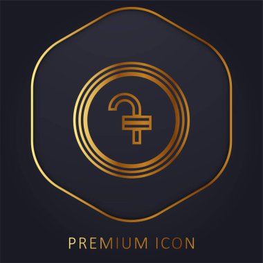 Armeniam Dram altın çizgi logosu veya simgesi