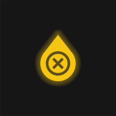 Kan sarısı parlak neon simgesi