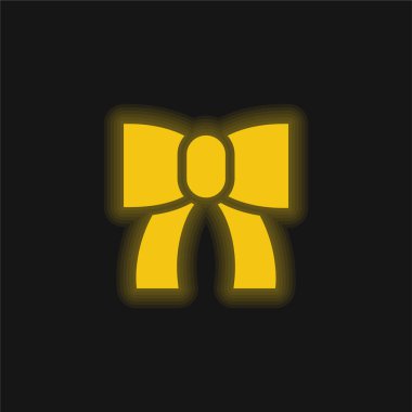 Baş sarı parlak neon simgesi