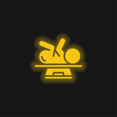 Bebek sarı parlak neon simgesi