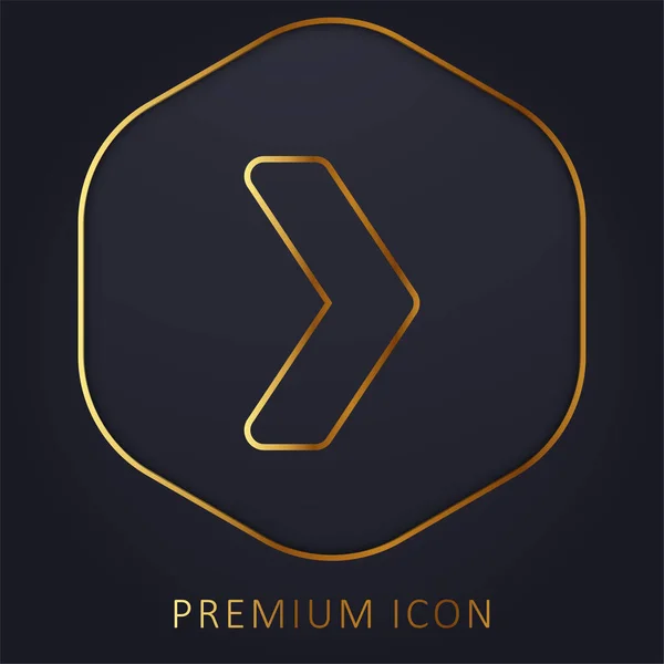 Seta Linha Dourada Logotipo Premium Ícone — Vetor de Stock
