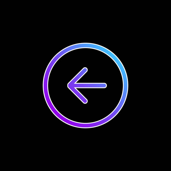 Круглая кнопка со стрелкой влево