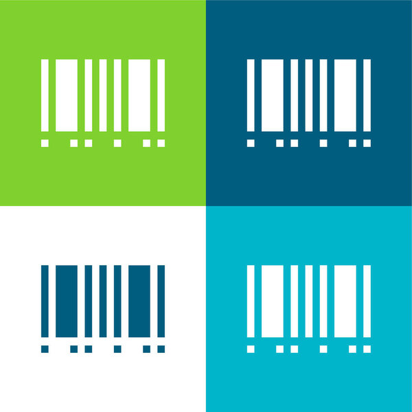 Плоский четырехцветный минимальный набор значков