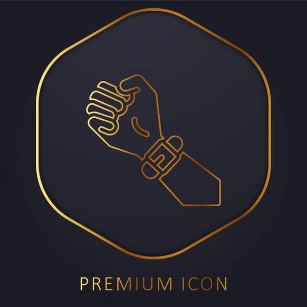 Band golden line premium logo or icon
