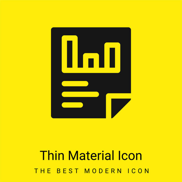 Аналитика минимальный ярко-желтый значок материала