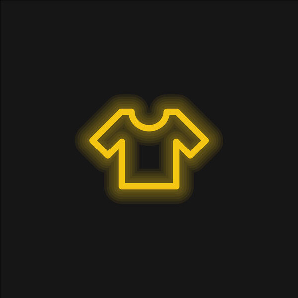 Желтый светящийся неоновый значок