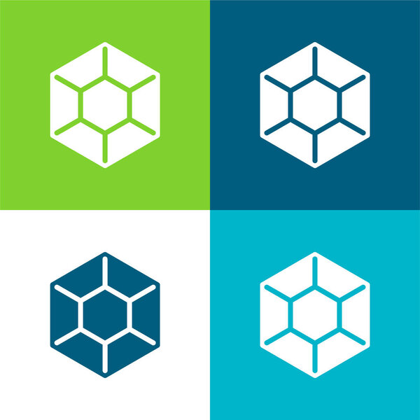 Большой алмазный плоский четырехцветный минимальный набор значков