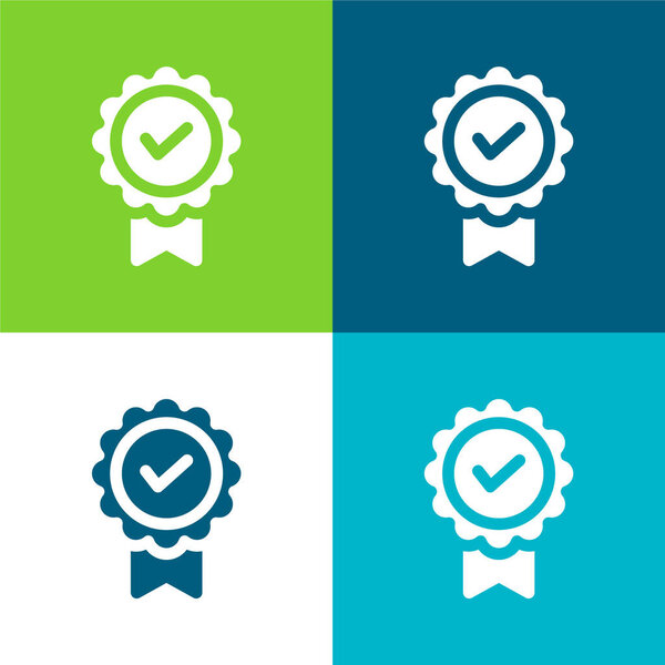 Значок плоский четыре цвета минимальный набор значков