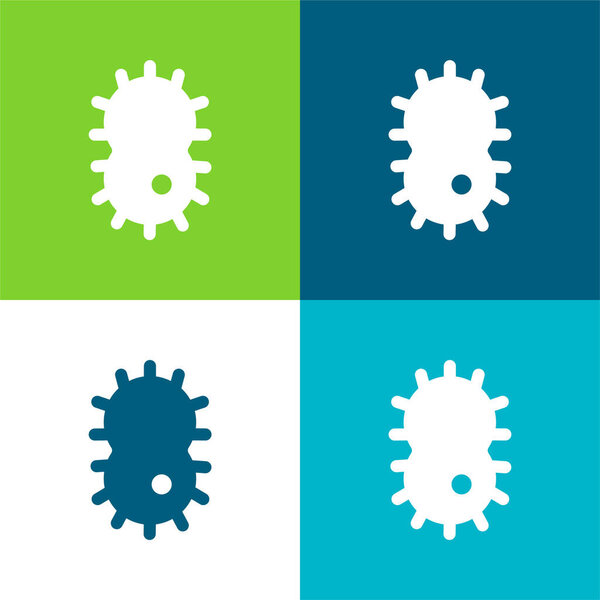 Bacteria Flat four color minimal icon set