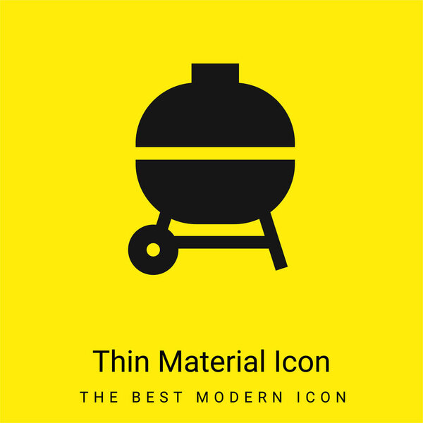 Barbecue minimal bright yellow material icon