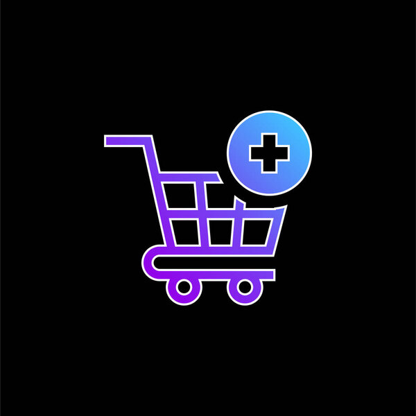 Add To Cart blue gradient vector icon