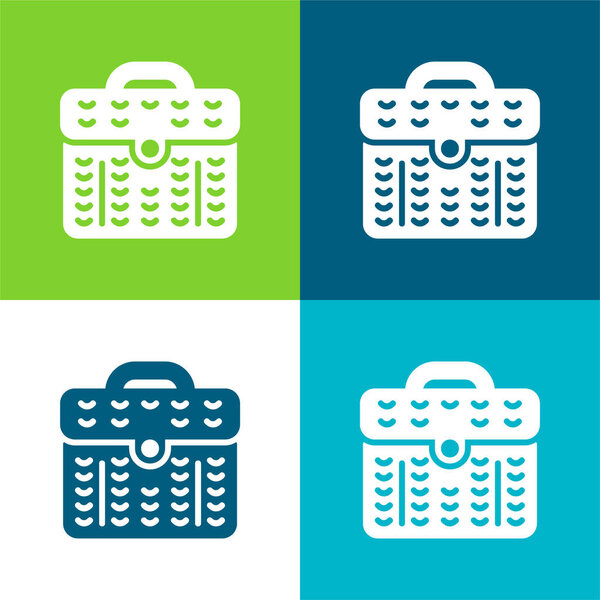 Корзина Плоские четыре цвета минимальный набор значков