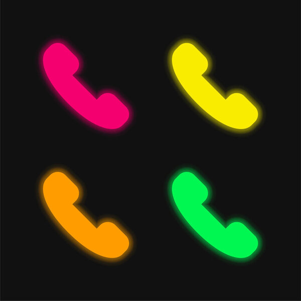 Ответ Вызов 4 цвета светящийся неоновый вектор значок
