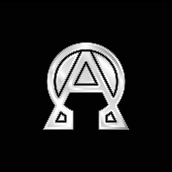 Alpha And Omega silver plated metallic icon
