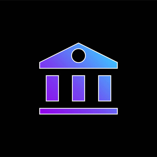 Bank blue gradient vector icon