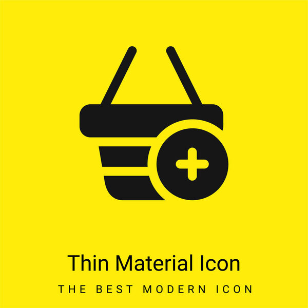 Add To Basket minimal bright yellow material icon
