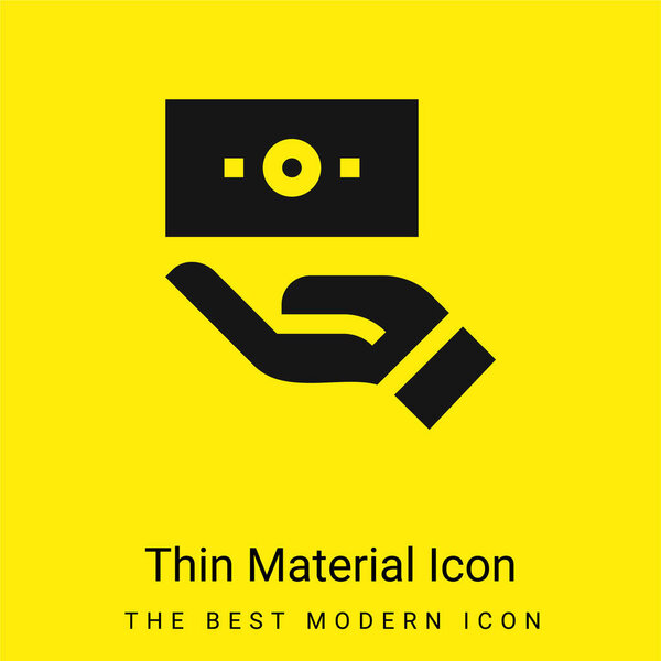 Bill minimal bright yellow material icon