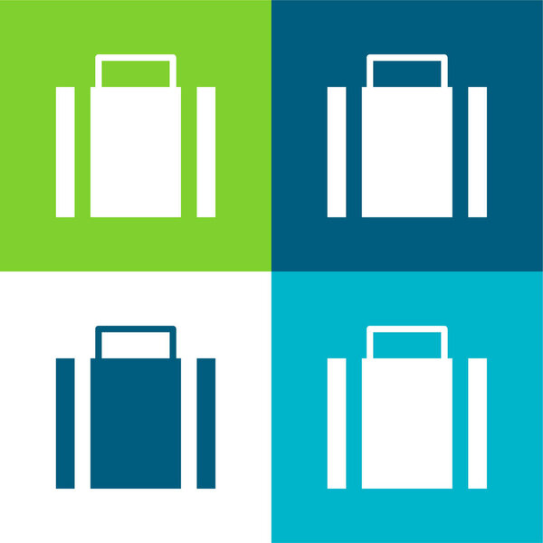 Папка Плоский четырехцветный минимальный набор значков