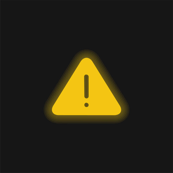 Тревога желтого светящегося неона