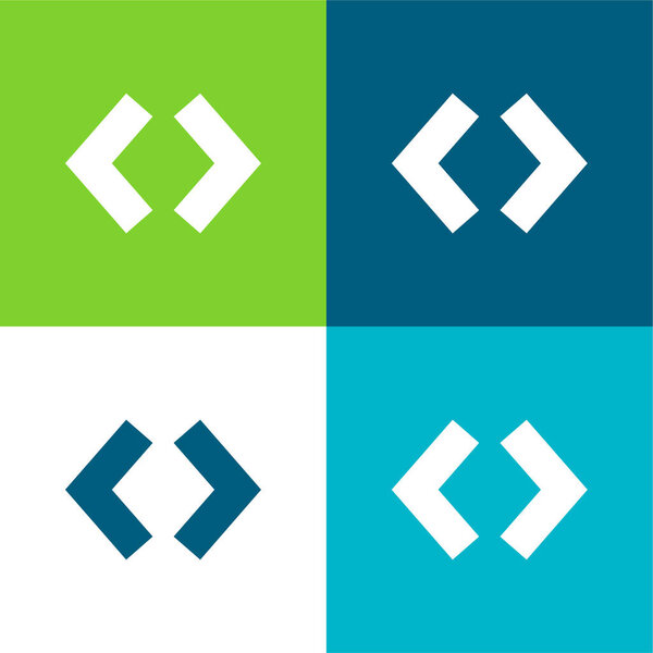 Брекеты Плоские четыре цвета минимальный набор значков