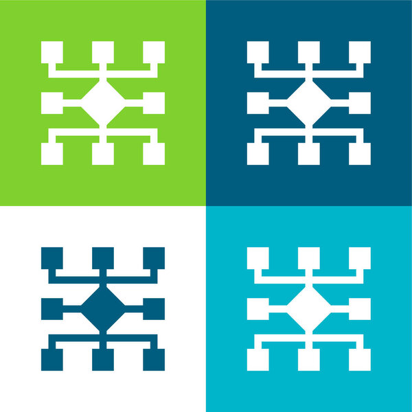 Алгоритм Плоский четырехцветный минимальный набор значков