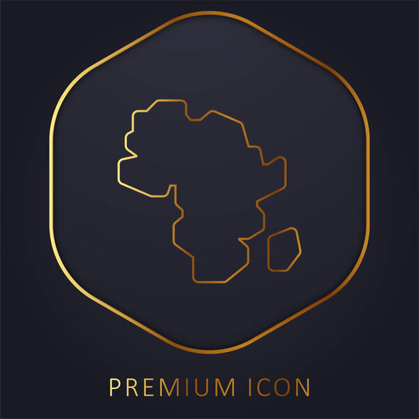 Africa golden line premium logo or icon