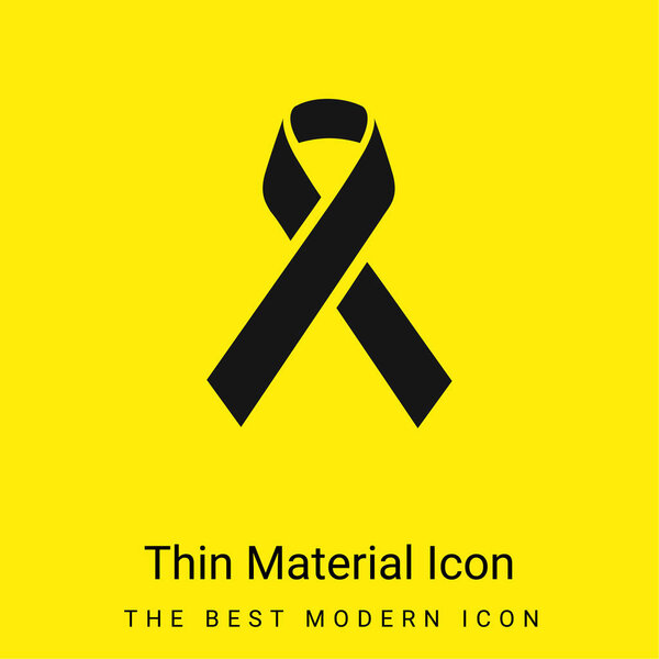 Awareness Ribbon minimal bright yellow material icon