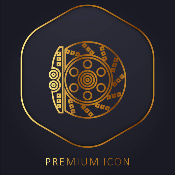 Логотип или иконка золотой линии тормоза