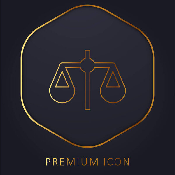 Balance golden line premium logo or icon