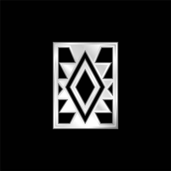 Artisanal Rug Of Mexico silver plated metallic icon