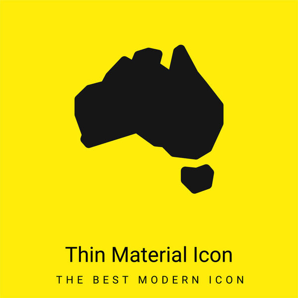 Australia minimal bright yellow material icon