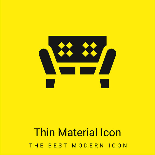 Кресло с минимальным ярко-желтым материалом