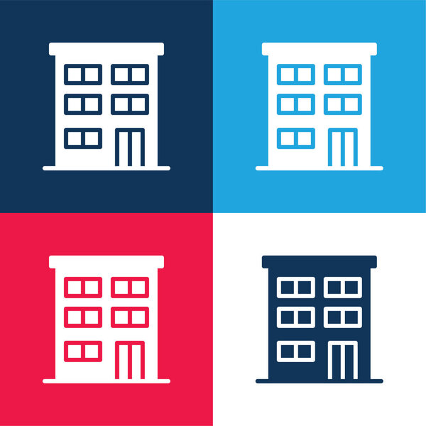 Минимальный набор значков синего и красного цветов